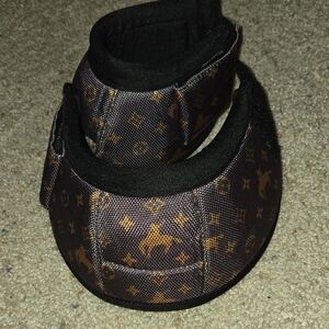 Luxury Brown Patterned Bell Boots